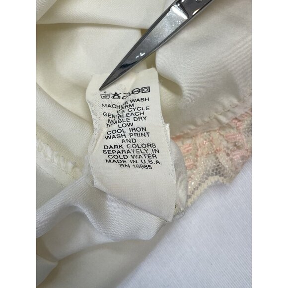 Vintage Victorias Secret Gold Label Slip Dress Chemise Nightgown Cream Ivory SM - Picture 9 of 12
